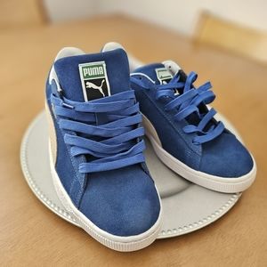 Puma Suede Sneakers Shoes Size 10.5 Men's Color Blue/cream